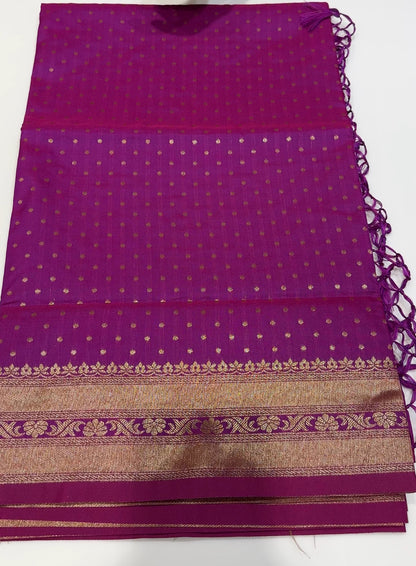 SEMI BANARASI SAREE - IHA 16998