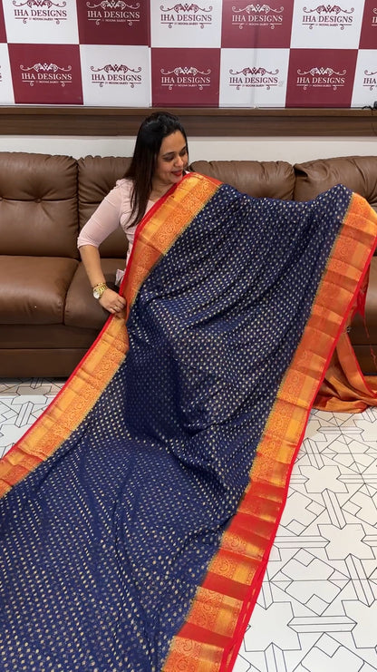 GEORGETTE BANARASI SAREE - IHA 14860