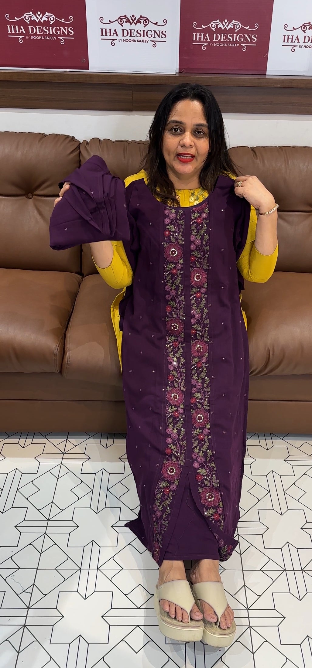 VISCOSE RAYON TOP,BOTTOM AND DUPATTA - IHA 18135