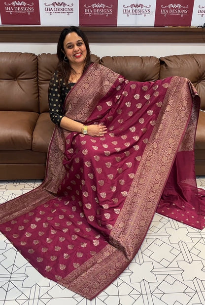 SEMI KATAN SAREE - IHA 14566