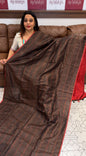 HANDLOOM LINEN SAREE - IHA 18055