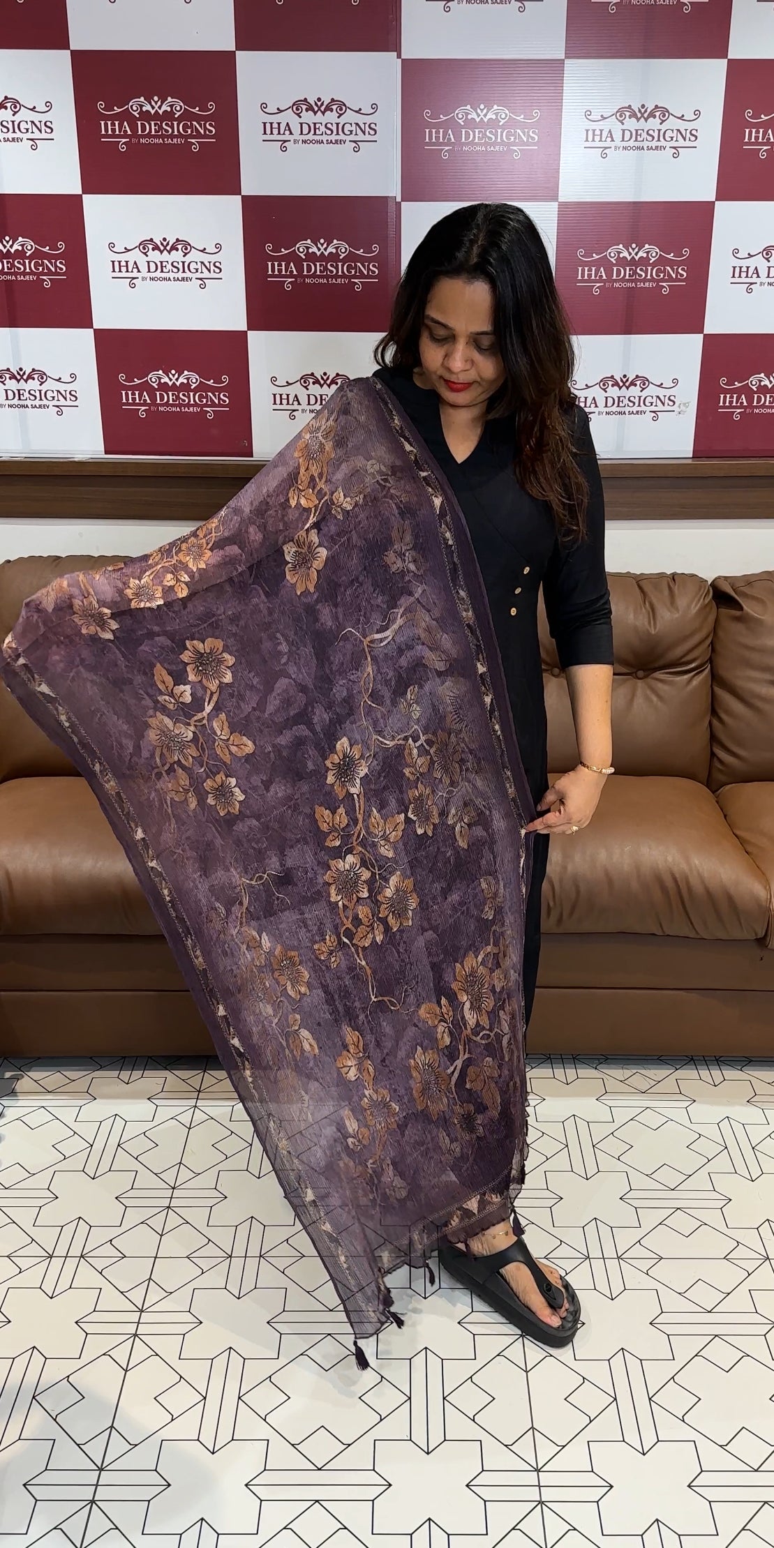 PRINTED DUPATTA - IHA 16973