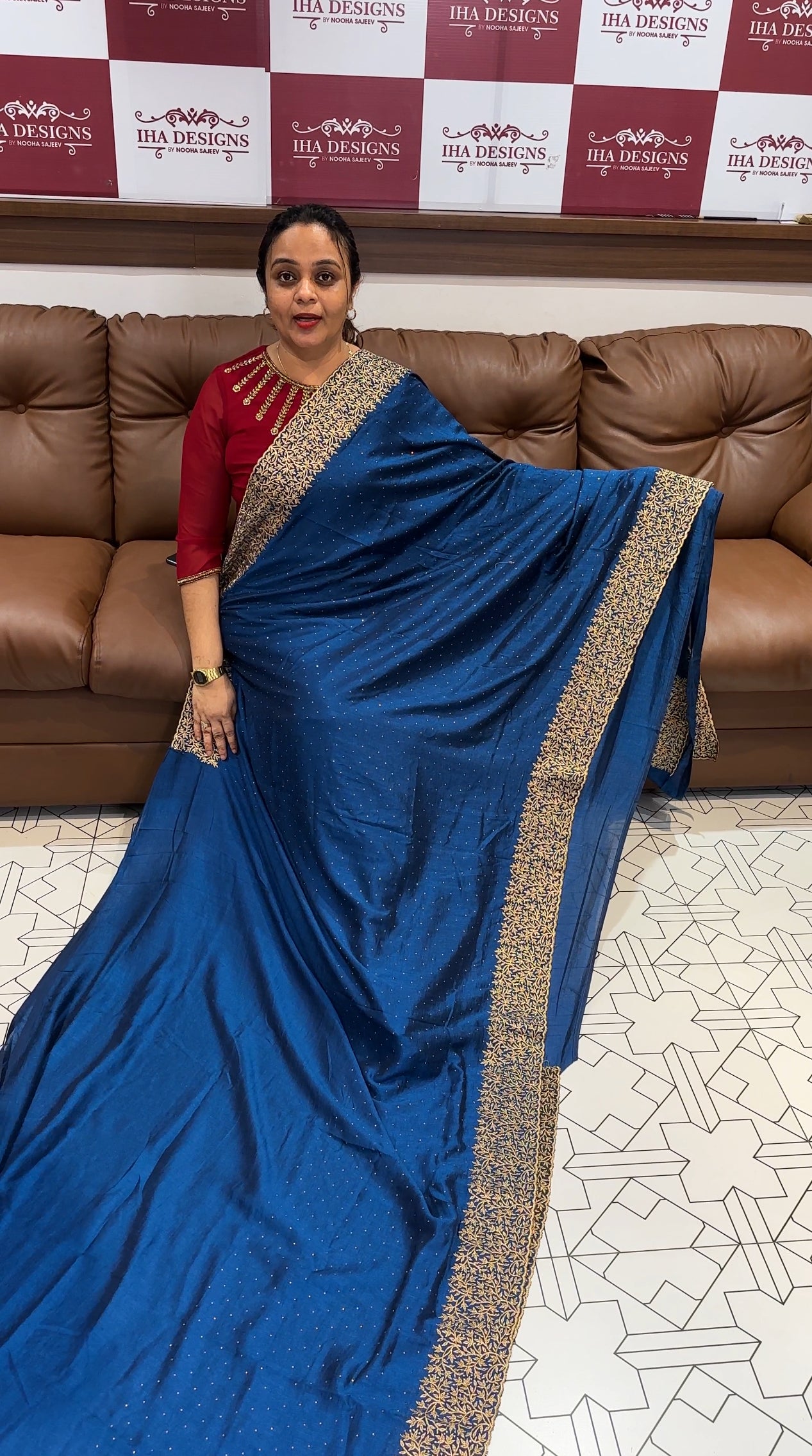 SEMI RAW SILK SAREE - IHA  18662