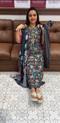 PRINTED MODAL TOP BOTTOM AND DUPATTA - IHA 15141