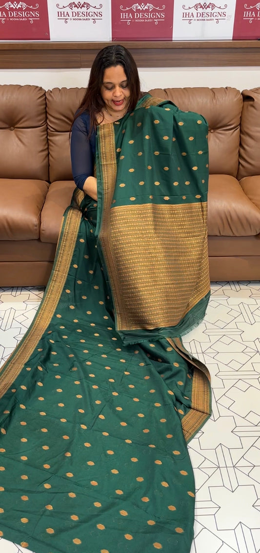 SEMI BANARSI SAREE - IHA 16464