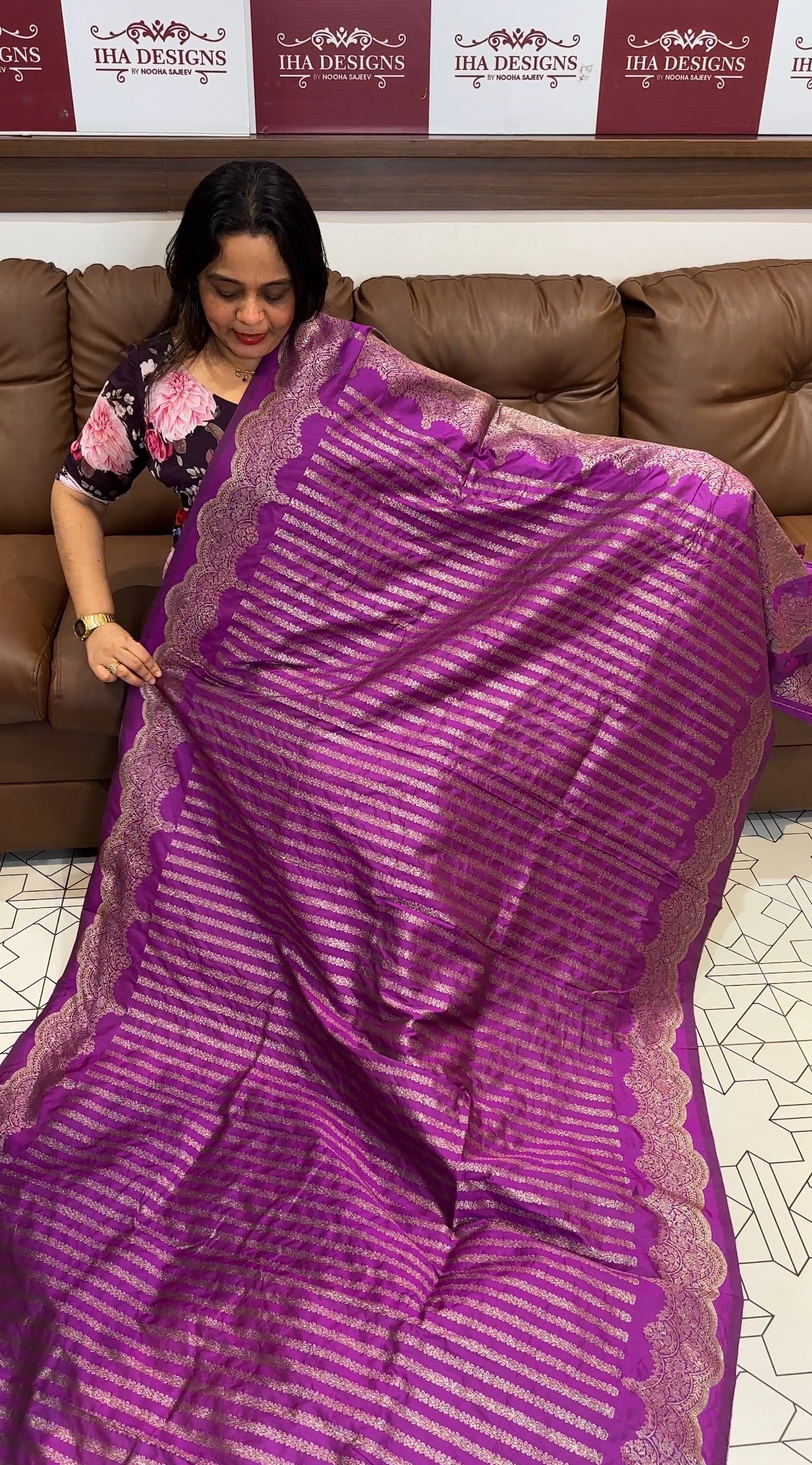 SEMI KATAN SAREE - IHA 18379