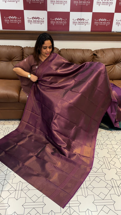 BUDGET BUY TISSUE SEMI SILK SAREES - IHA 16077