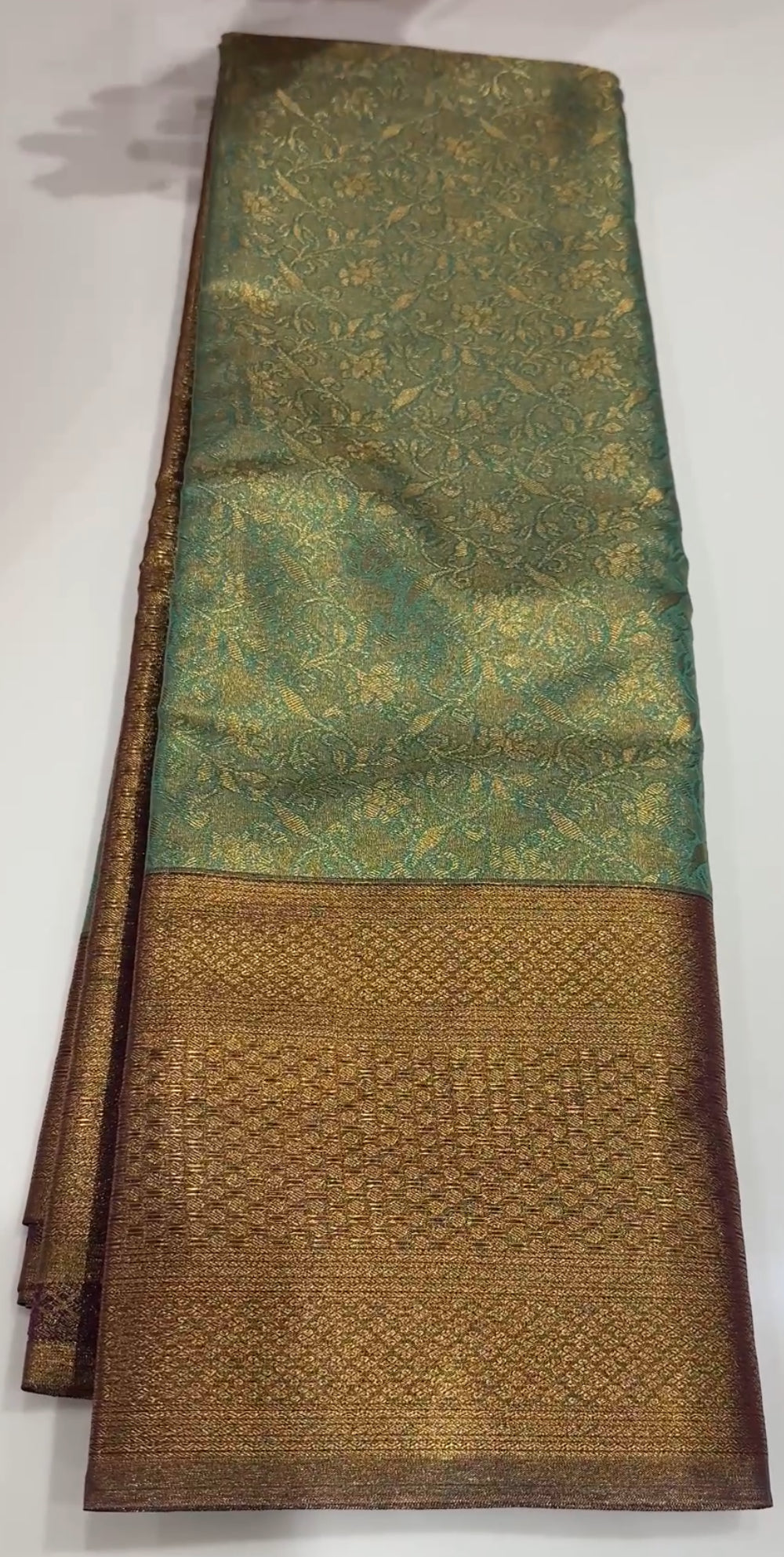 TISSUE KANCHIPURAM SILK SAREE - IHA 19276