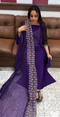 HAND WORKED  UNSTITCHED SALWAR SUITS - IHA 17968