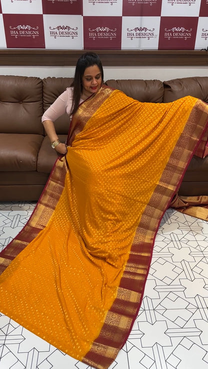 GEORGETTE BANARASI SAREE - IHA 14860