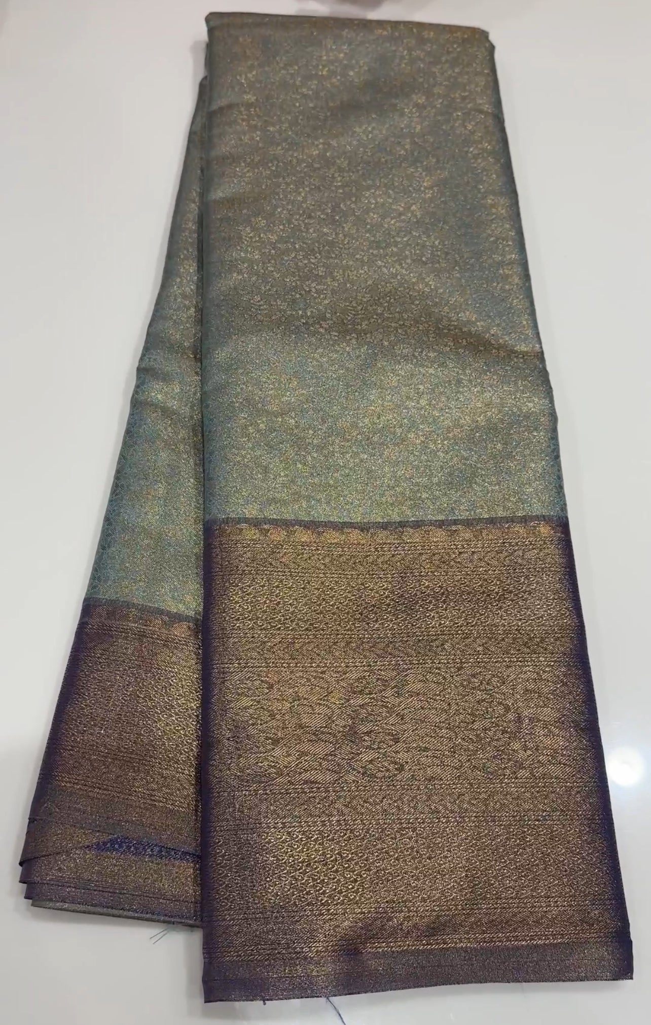 TISSUE KANCHIPURAM SILK SAREE - IHA 19276