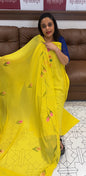 HAND PAINTED UNSTITCHED SALWAR SUITS - IHA 17972