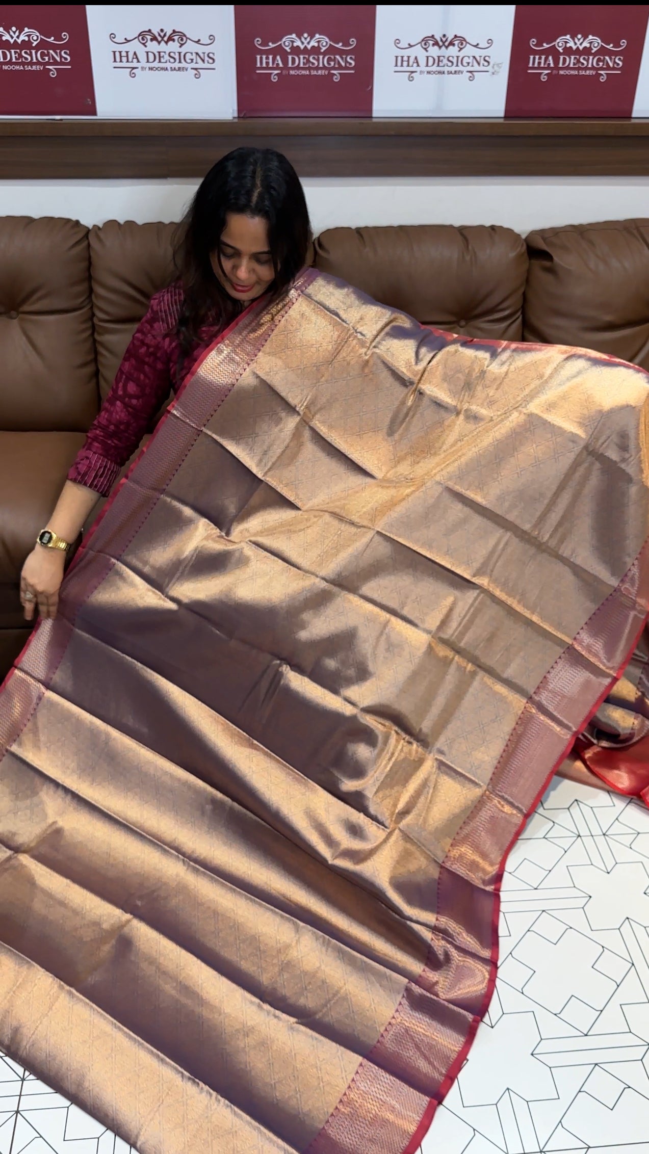 SEMI TISSUE SILK SAREE - IHA 18038