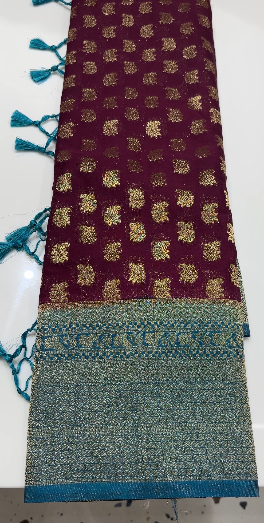 SEMI BANARASI SAREES - IHA 18280