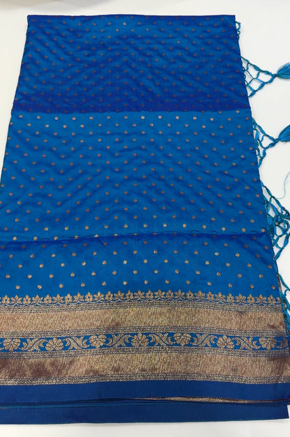 SEMI BANARASI SAREE - IHA 16998