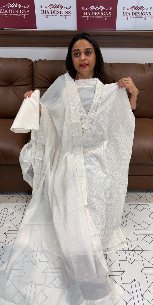 COTTON HAKOBA UNSTITCHED SALWAR SUITS - IHA 22416