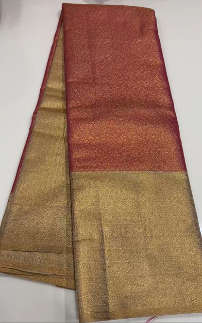 TISSUE KANCHIPURAM SILK SAREE - IHA 19276