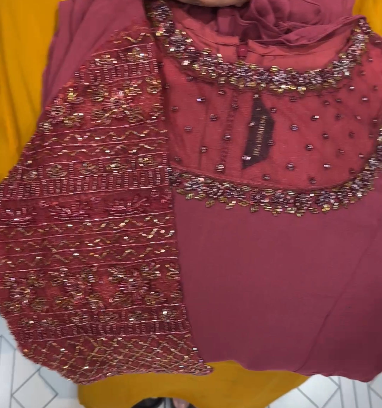 IHA'S IN-HOUSE HAND WORKED UNSTITCHED SALWAR SUITS - IHA 17892