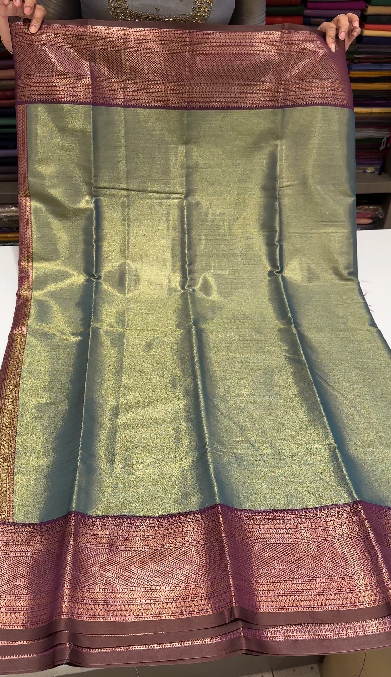 SEMI KANCHIPURAM SAREE - IHA 16287