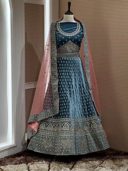 SEMI STITCHED LEHENGAS  - IHA 18125