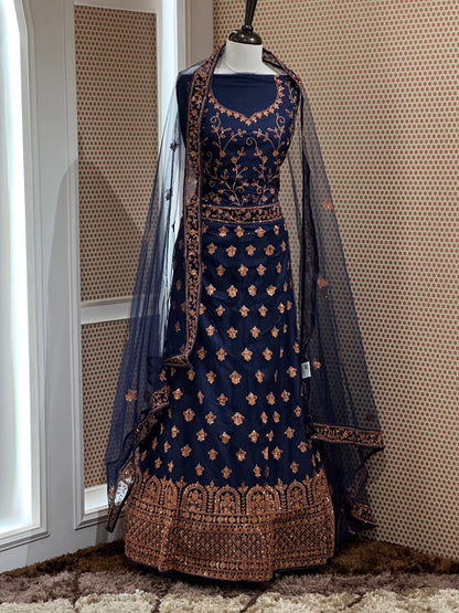 SEMI STITCHED LEHENGAS  - IHA 18125