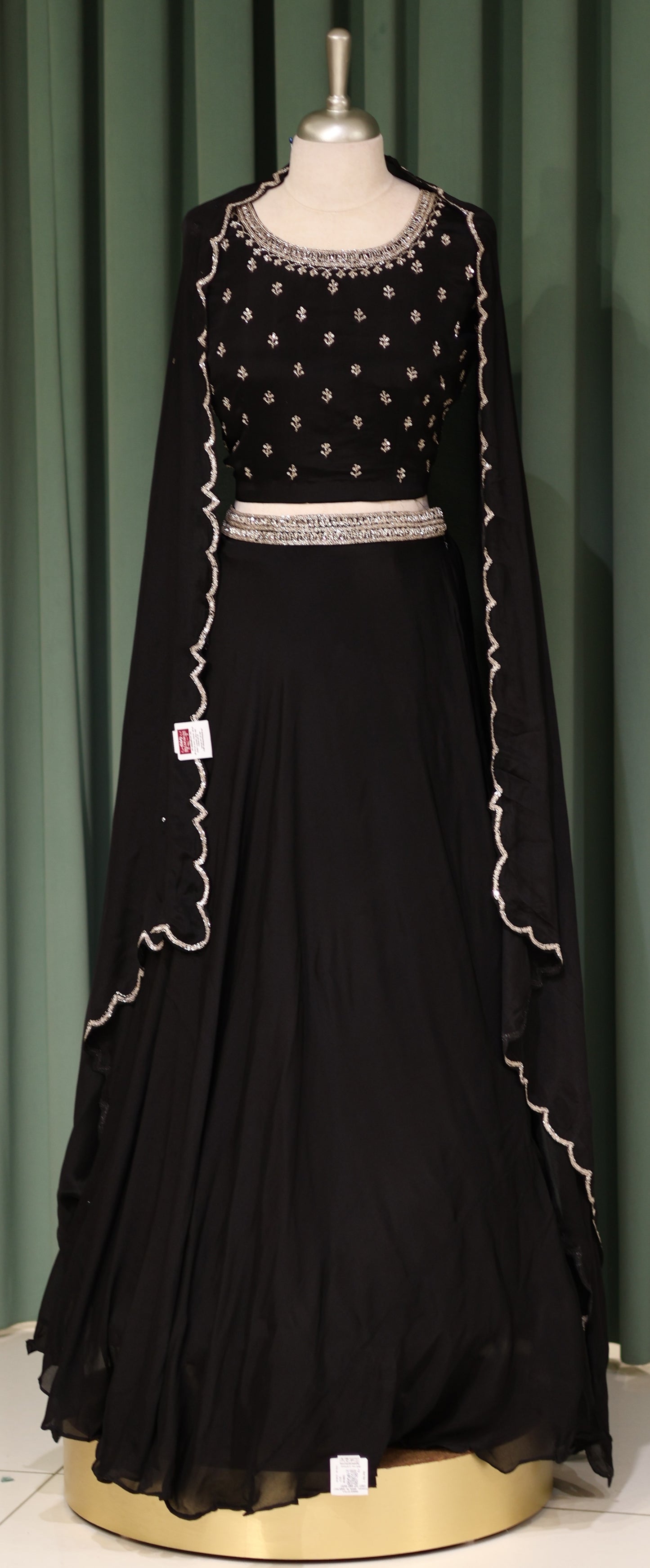 PARTY WEAR SKIRT AND TOP - IHA 26906