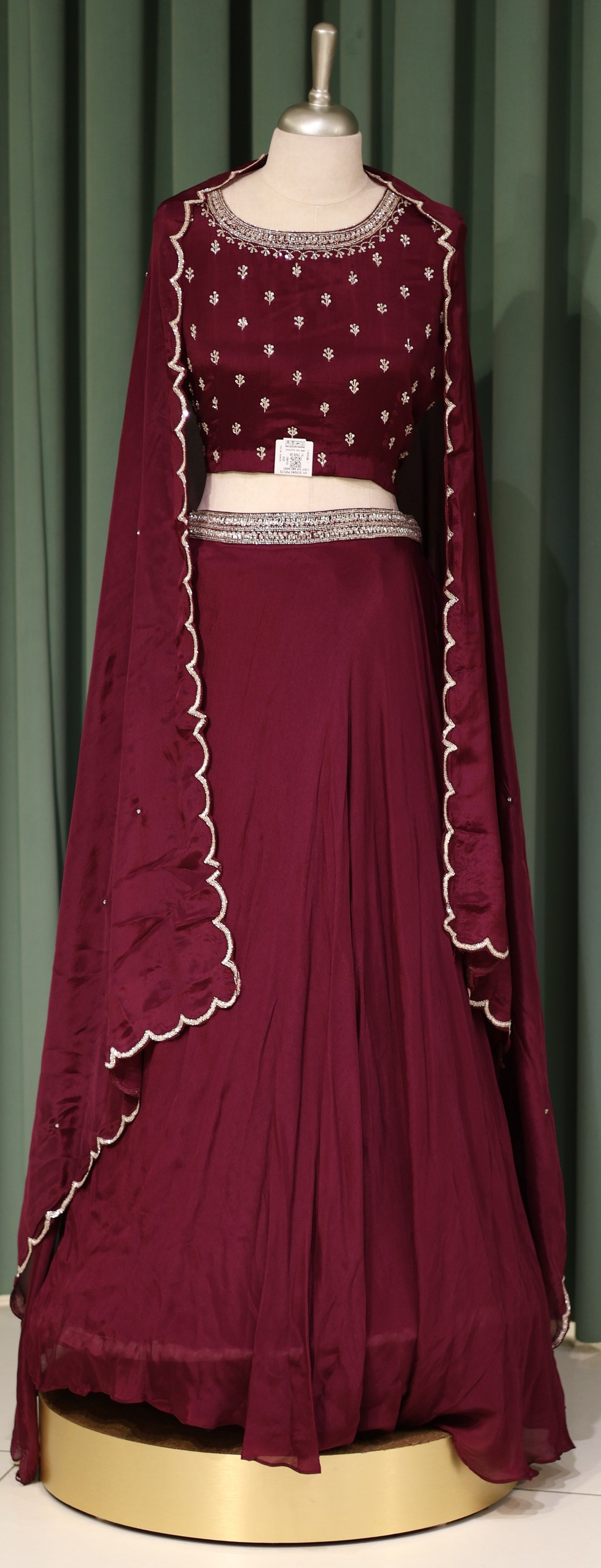 PARTY WEAR SKIRT AND TOP - IHA 26906