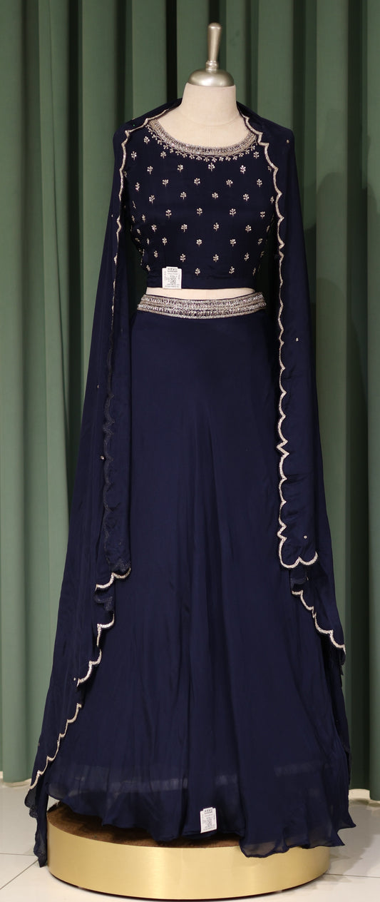 PARTY WEAR SKIRT AND TOP - IHA 26906