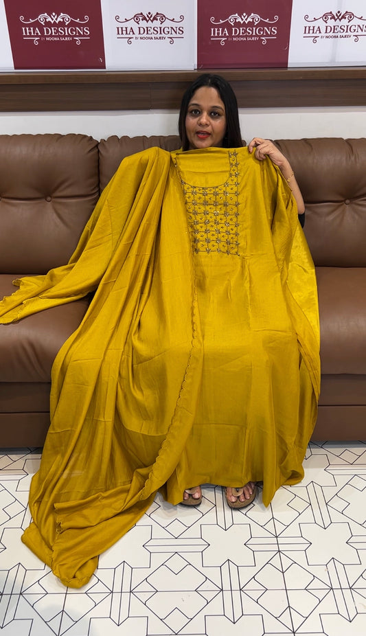 BUDGET BUY SEMI RAW UNSTITCHED SALWAR SUITS - IHA 6592