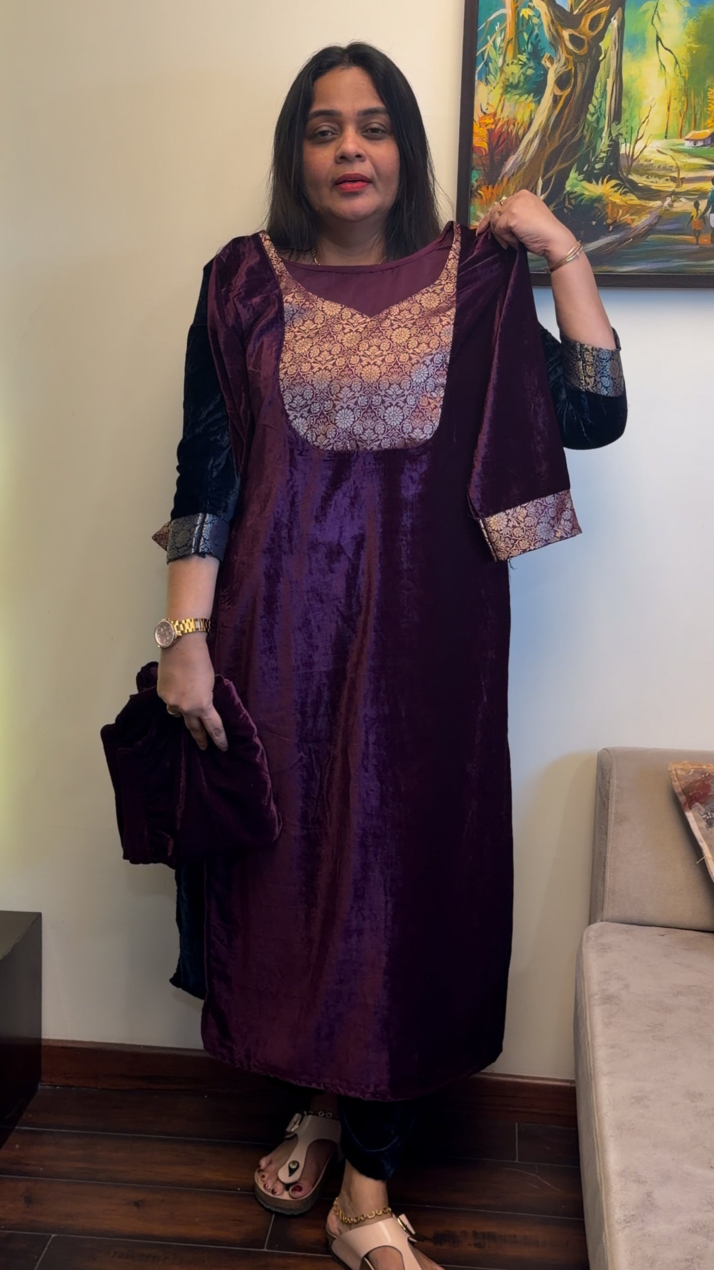 FORWARD VELVET TOP AND BOTTOM - IHA 29370