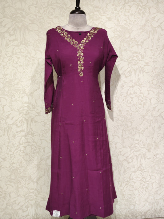 MUL CHANDERI  AND GEORGETTE TOPS ONLY - IHA ALAPPUZHA COLLECTIONS -  IHA 27186